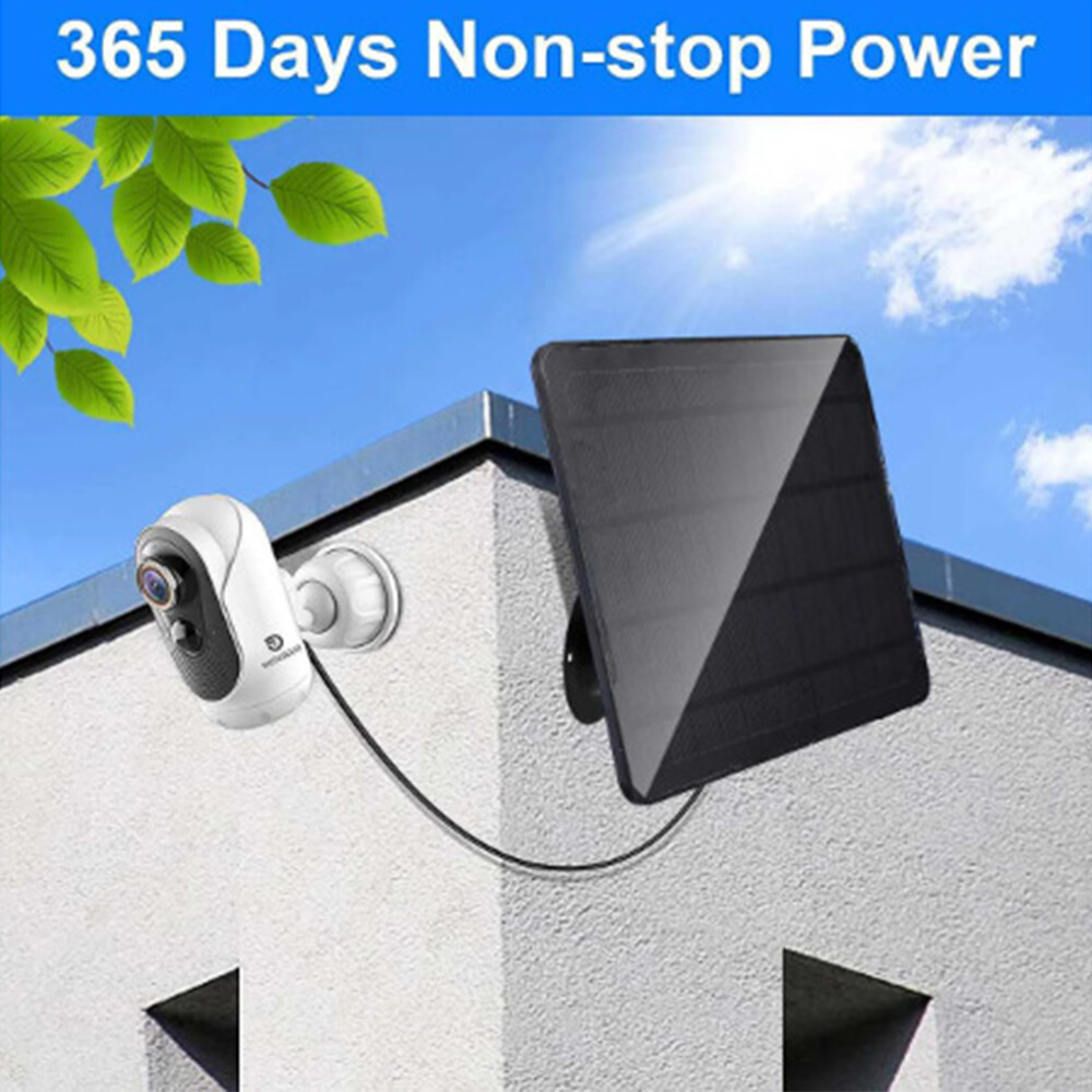 Solar Panel Micro USB C Power CCTV Camera Security Cam Battery Charger Outdoor