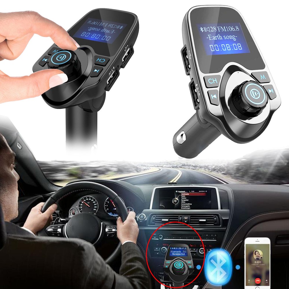 T11 Bluetooth FM Transmitter USB Car Charger Kit iPod Audio Player iPhone HTC