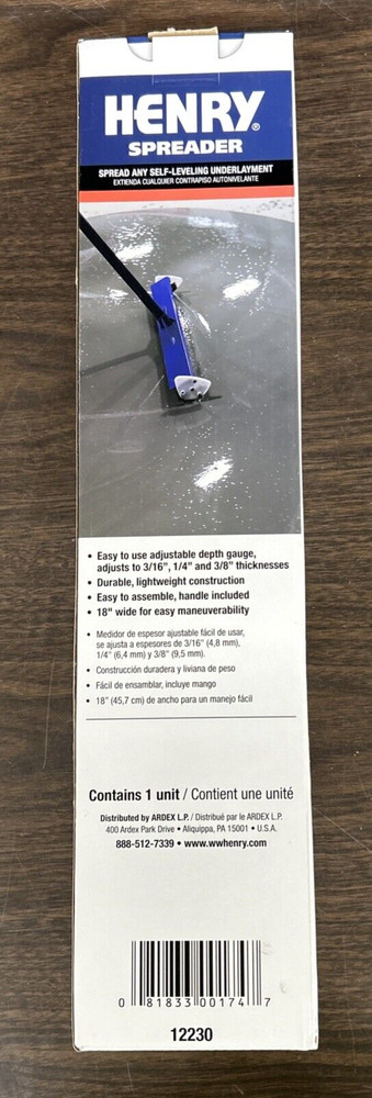 Henry Spreader - Self Leveling underlayment