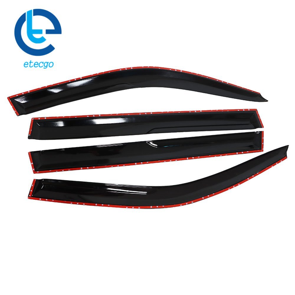Window Vent Visor For 2001-2007 Highlander Smoke Shade Sun Wind/Rain Deflector