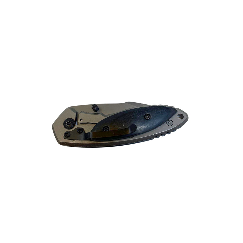 Folding Utility Pocket Knife With Lock blade Titanium plated
