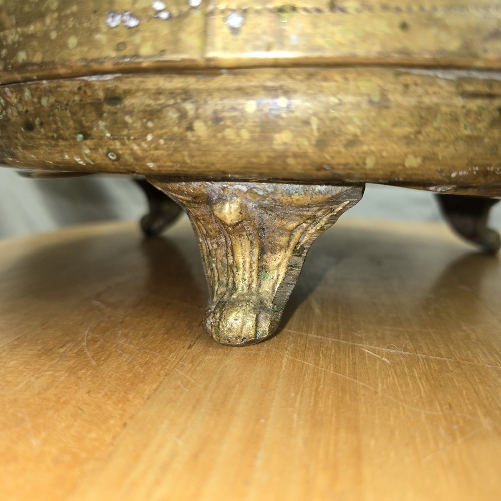 Antique Handmade Hammered Engraved Solid Brass/copper Middle Eastern Pot Bucket