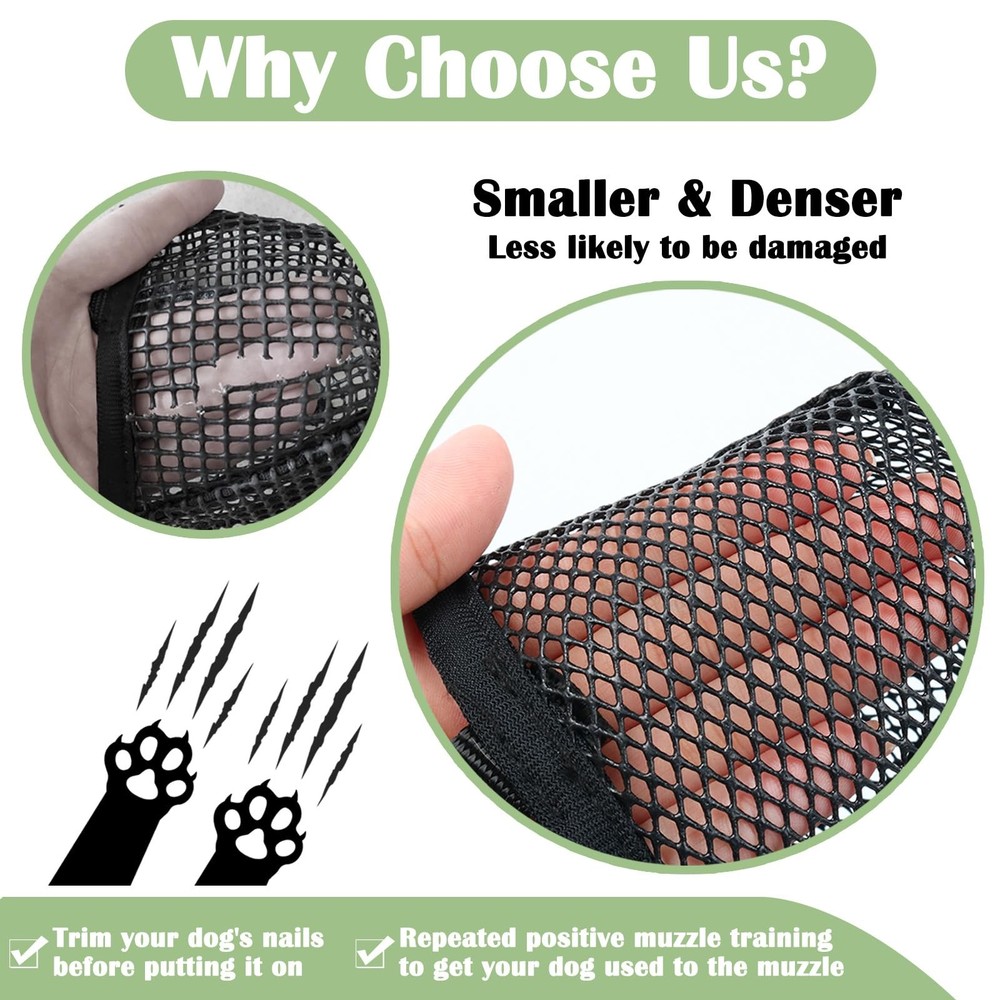 Dog Muzzle Soft Mesh Muzzle for Small Medium Large Dogs Anti Bite Scavenging ...