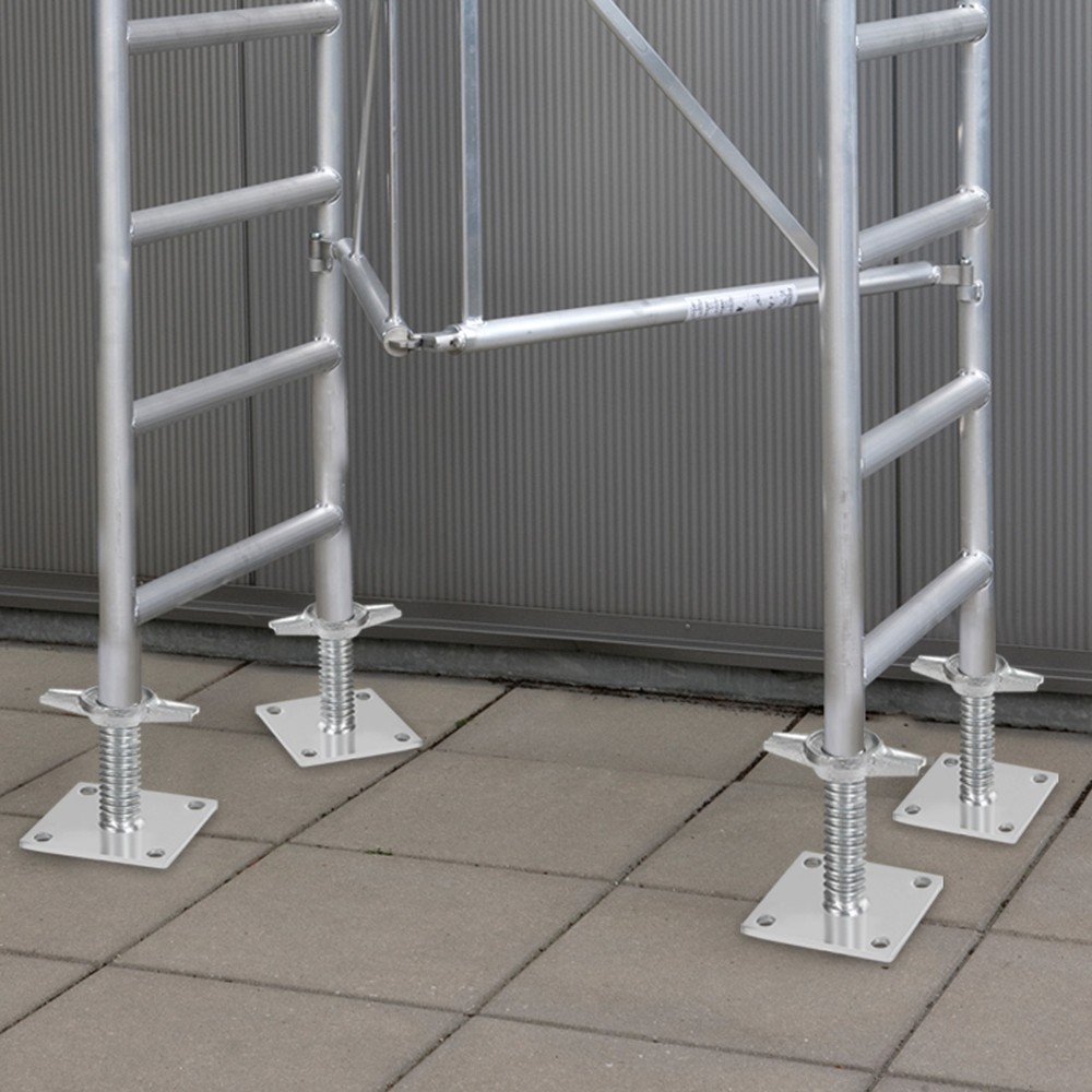 VEVOR 4-Pack Adjustable Leveling Jacks Solid Screw for Baker-Style Scaffolding