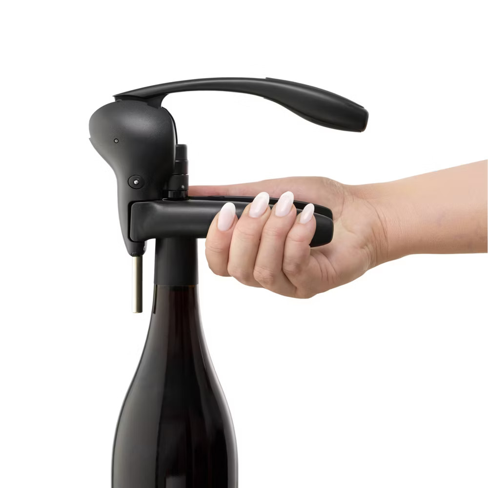 Rabbit Lever Corkscrew Set Black