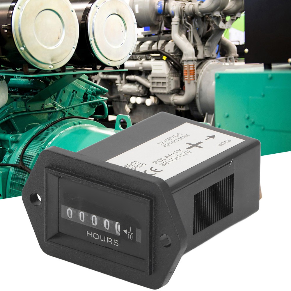 Mechanical Hour Meter Quartz Hourmeter For Construction Vehicle 12‑36VDC