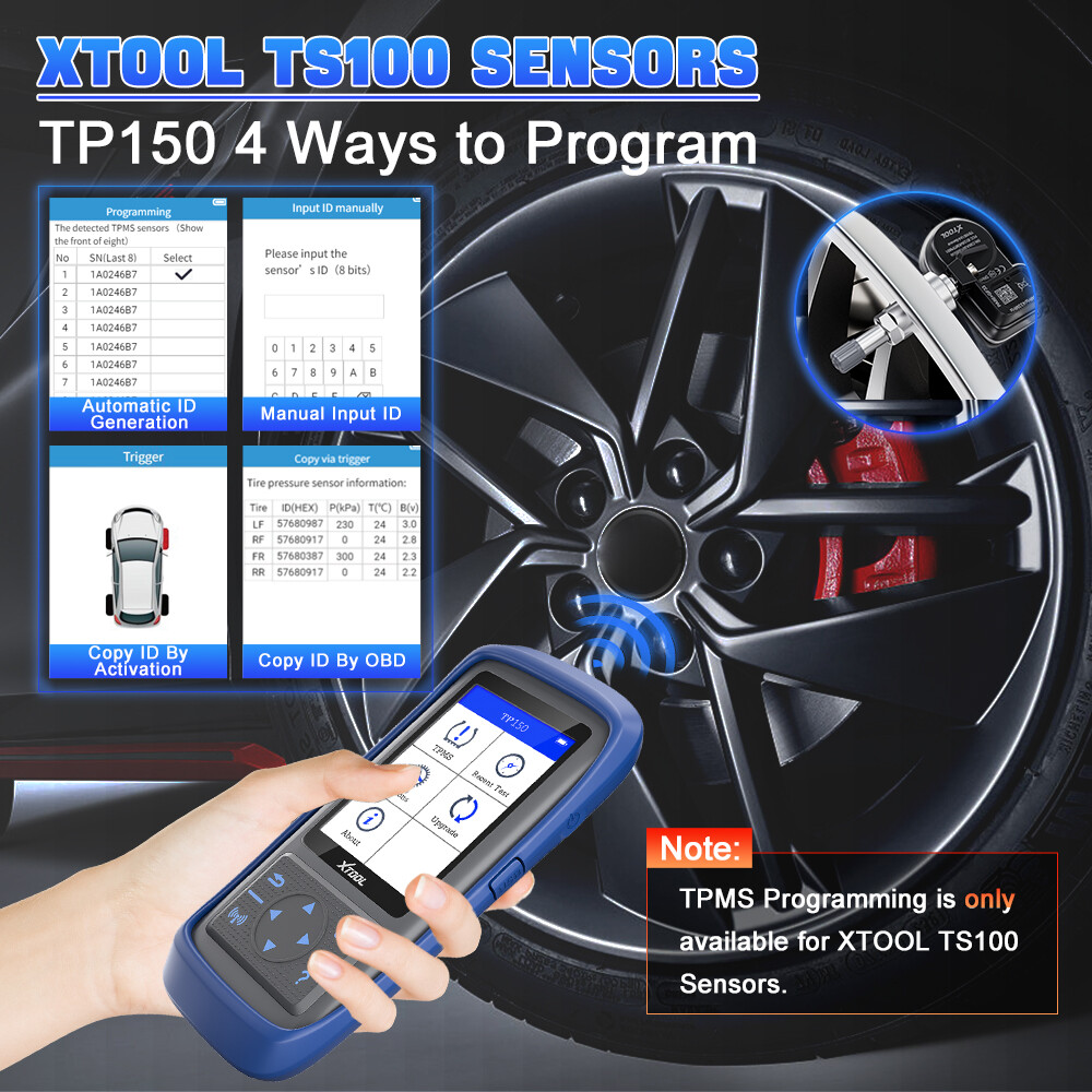 XTOOL NEW TP150 TPMS Programming Tool Universal TPMS Relearn/Reset/Activate 2025