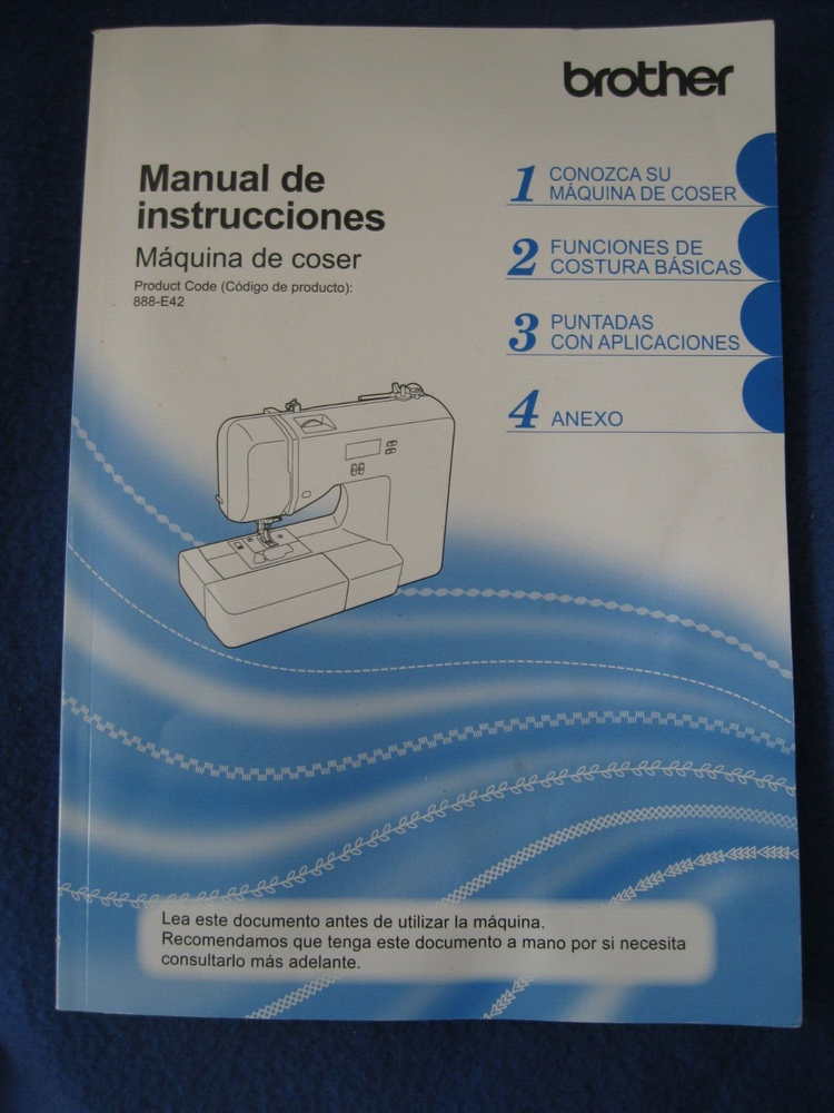 Working Brother 888-E42 Sewing machine with Pedal and Manual