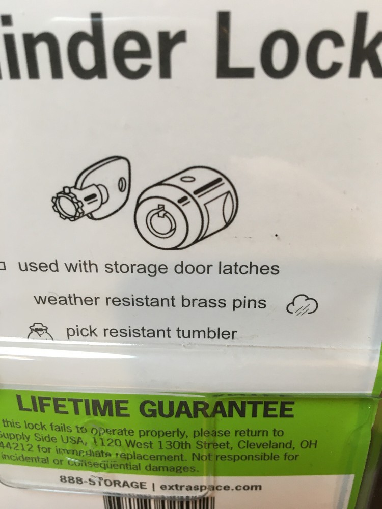 Cylinder Lock, ExtraSpace, New lock ES-819