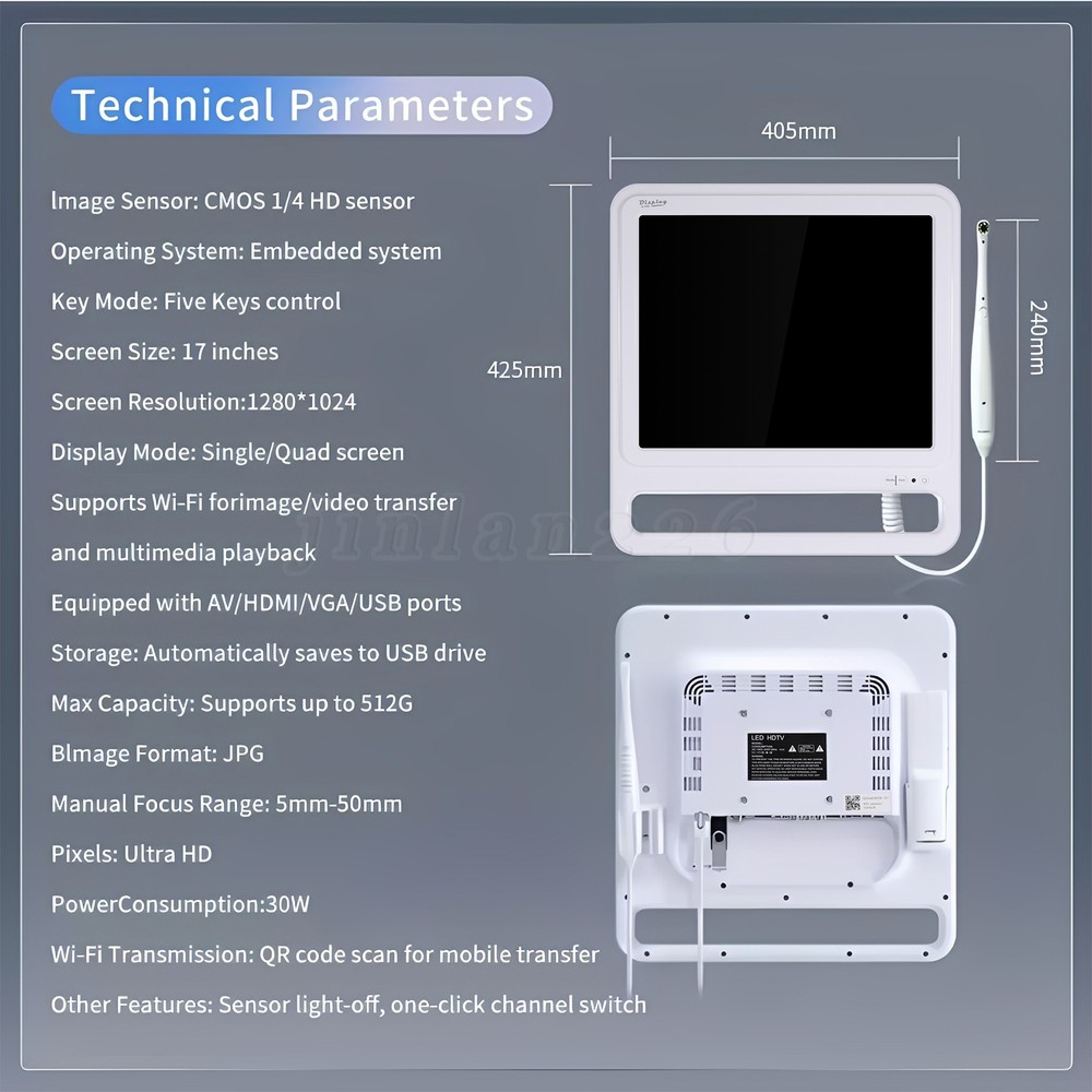 17 Inch Dent al Intraoral Camera Hd Digital Touch Screen Camera
