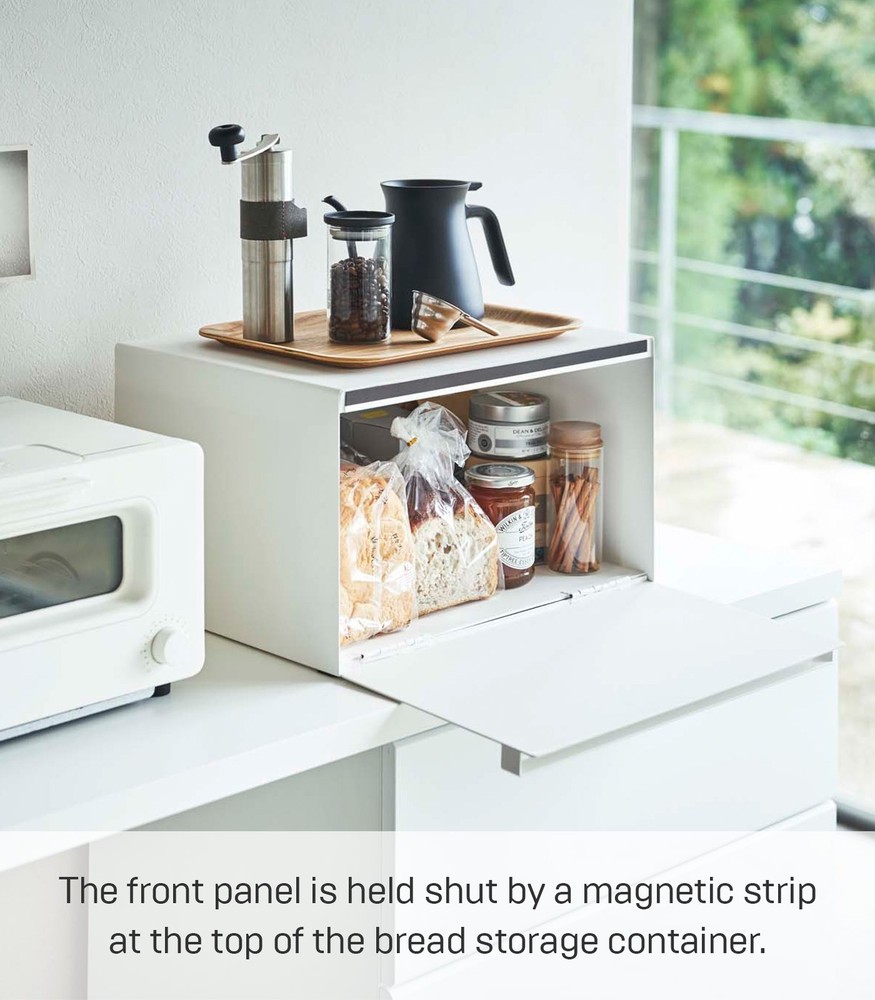 Yamazaki Home TOWER Bread Box -Countertop Bread Storage Container