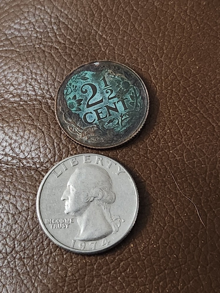 1915 Netherlands 2-1/2 Cent Coin