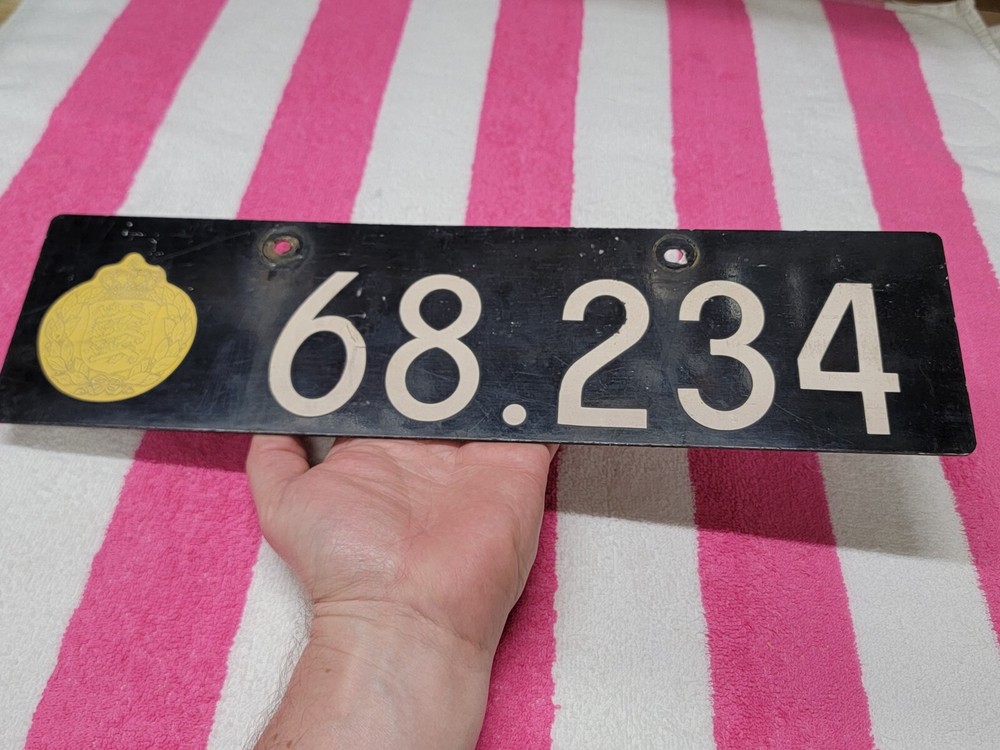 Vintage Denmark Army License Plate