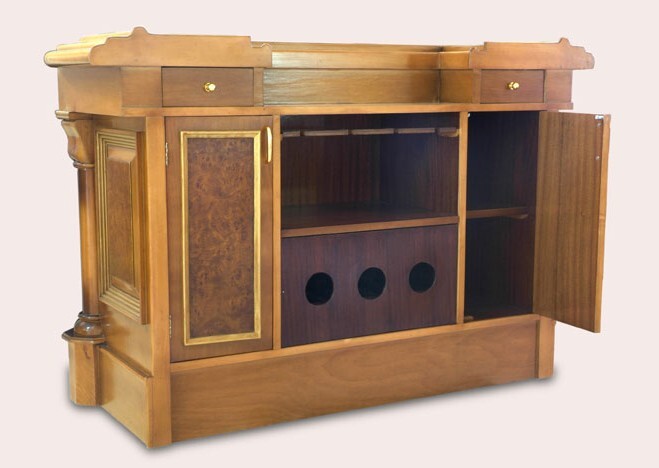 5 Ft Elegant Beechwood Minibar - Bar 275MOD