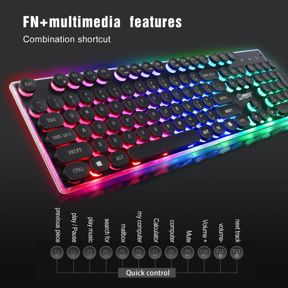 X2 Computer Set Video Game Gaming PC Keyboard Keypad Console LED PI Mouse Bundle