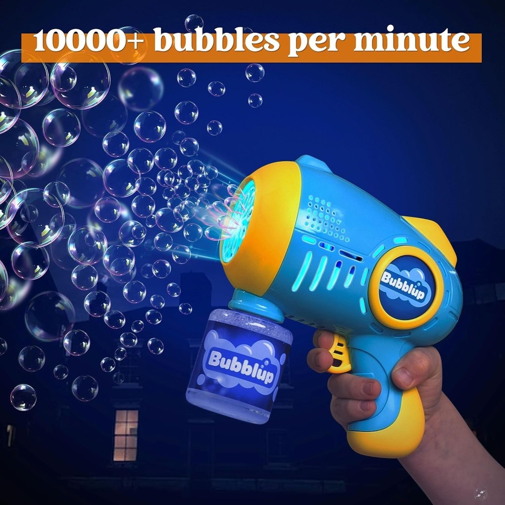 LED Light-Up Bubble Guns Set - 2 Automatic Bubble Machines for Endless Joy