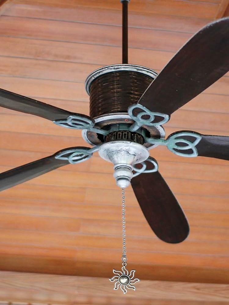 4 Pack Ceiling Fan Pull Chain, 12 Inch Pull Chains Extension Ornaments (Fan and