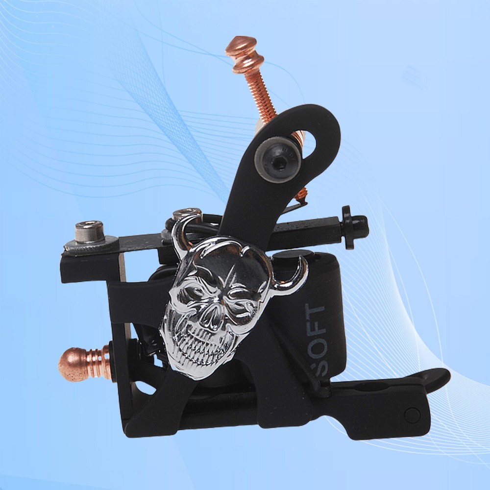 Coil Tattoo Machine Cast Iron Frame for Beginner 10 Wrap Liner 404-G