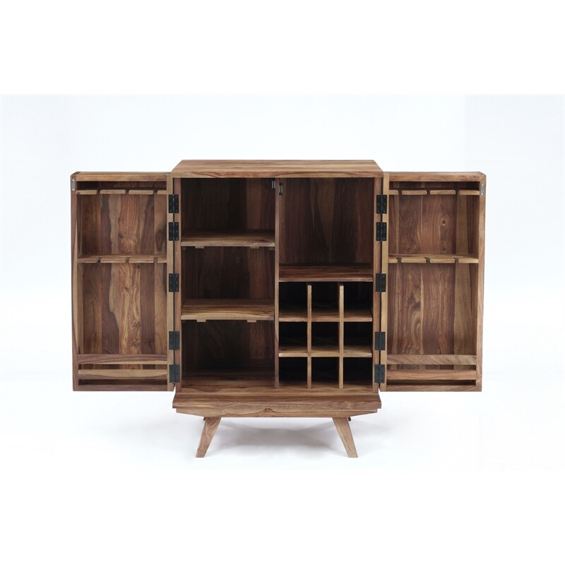 Porter Designs Fusion Solid Sheesham Wood Bar - Light Brown