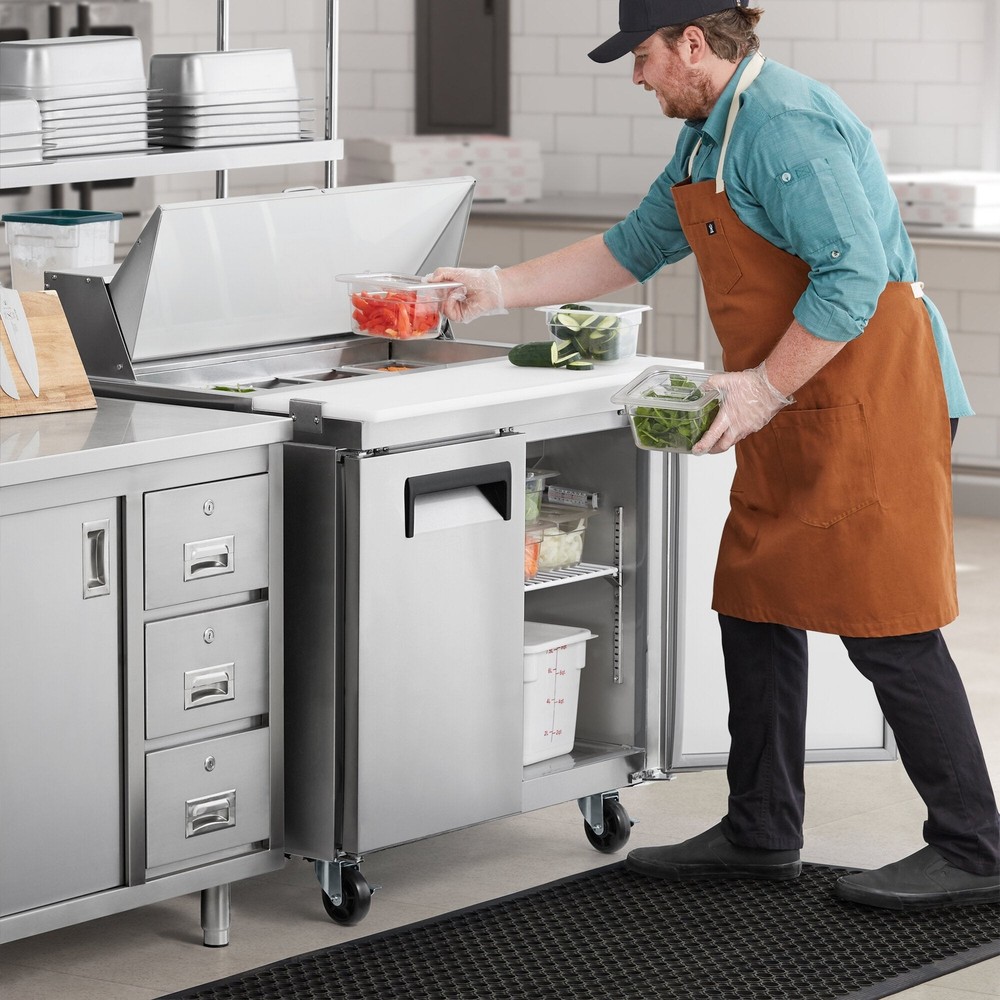 36" 2 Door Refrigerated Sandwich Prep Table