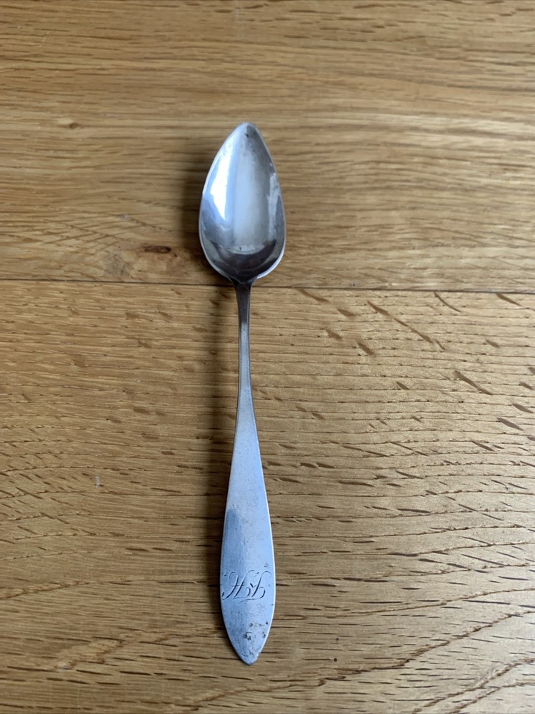 Very Old Coffee Spoon 14.5 cm 12 Lot 750 Silver Initials