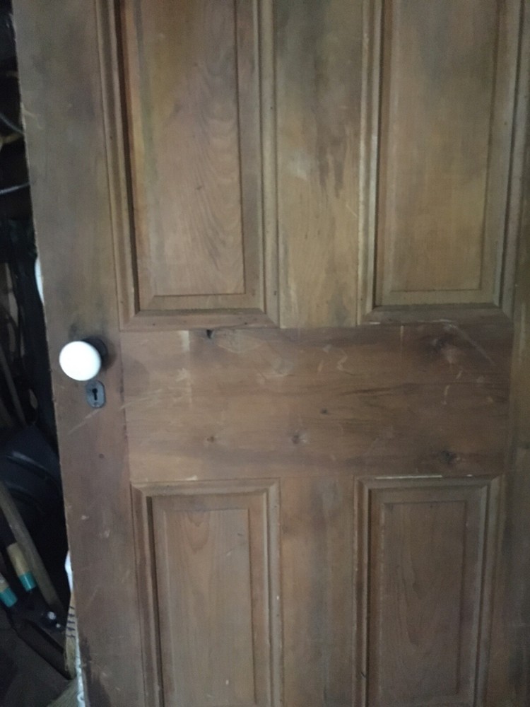 Antique solid wood 4 panel door late 1800’s
