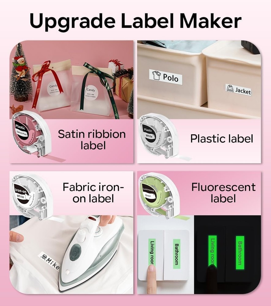 P12 Bluetooth Label Maker - Compact Printer for DIY Crafts & Home Organization
