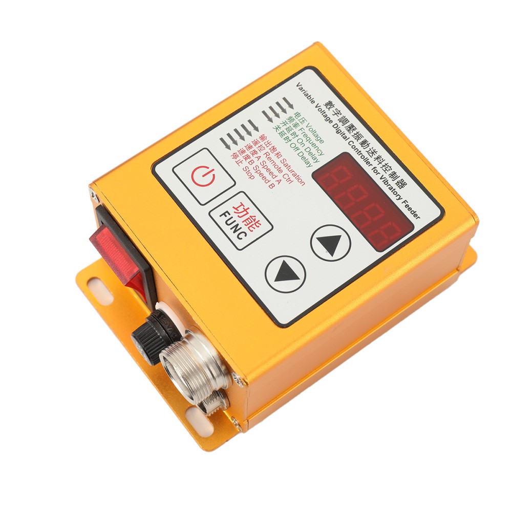 GZV Small Vibrating Feeder Electromagnetic Shaking Feeding Machine w/ Controller