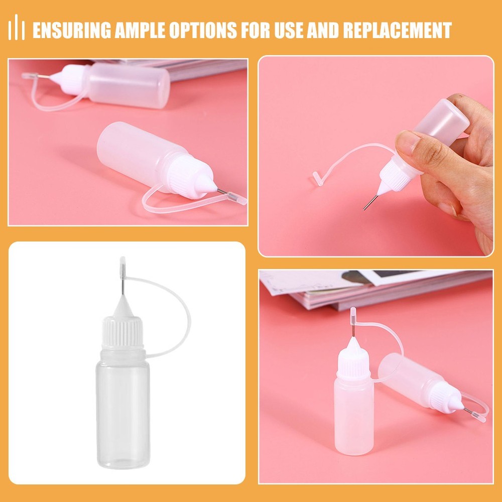 20Pcs Empty Squeeze Bottles Tip Applicator Glue Bottles for Crafts