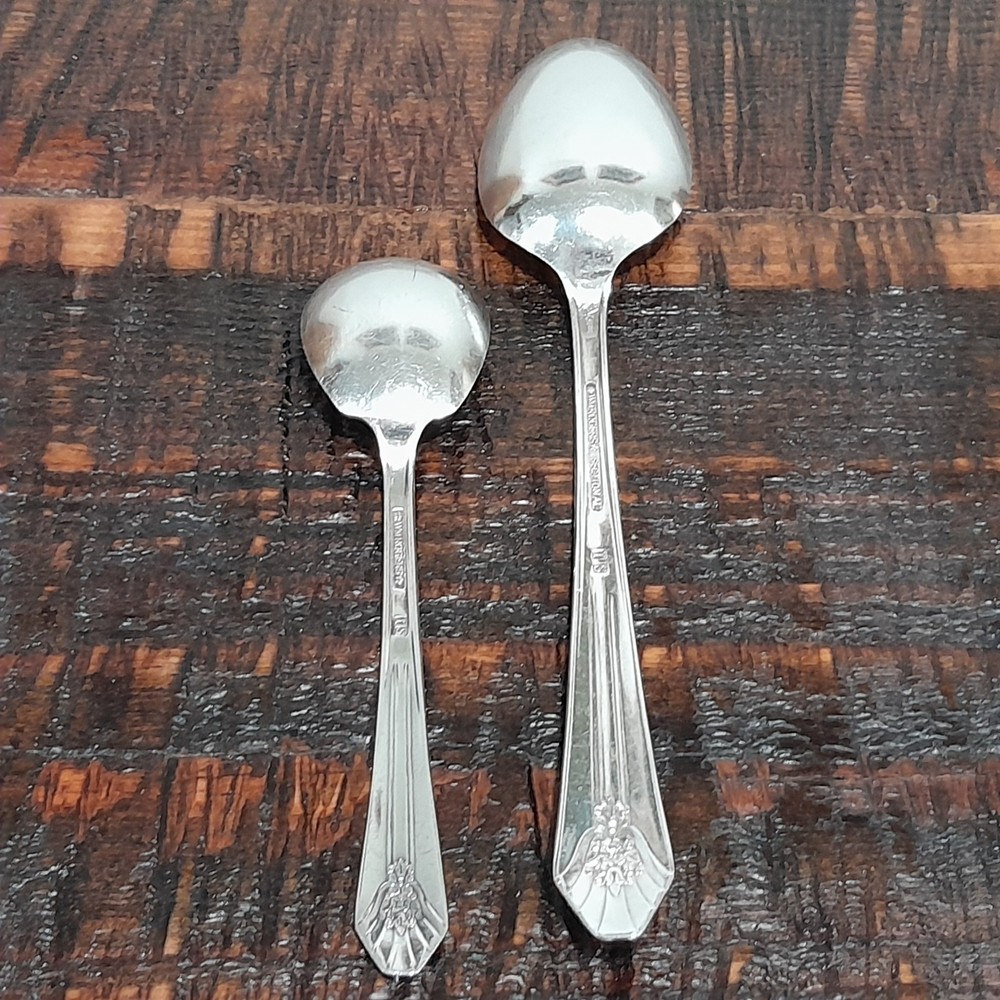 Wm Rogers International Silverplate Imperial Pattern 2 Piece Set Sugar Serving