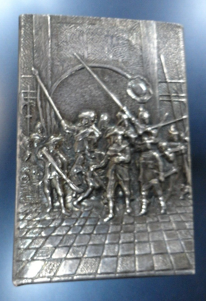 Antique Vintage Silver  Cigarette Holder Case Denmark Repousse