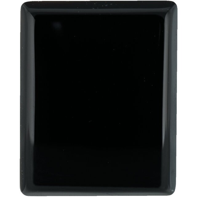 Natural Extra Fine Black Onyx Rectangle Flat Buff Top Cabochon AAA+
