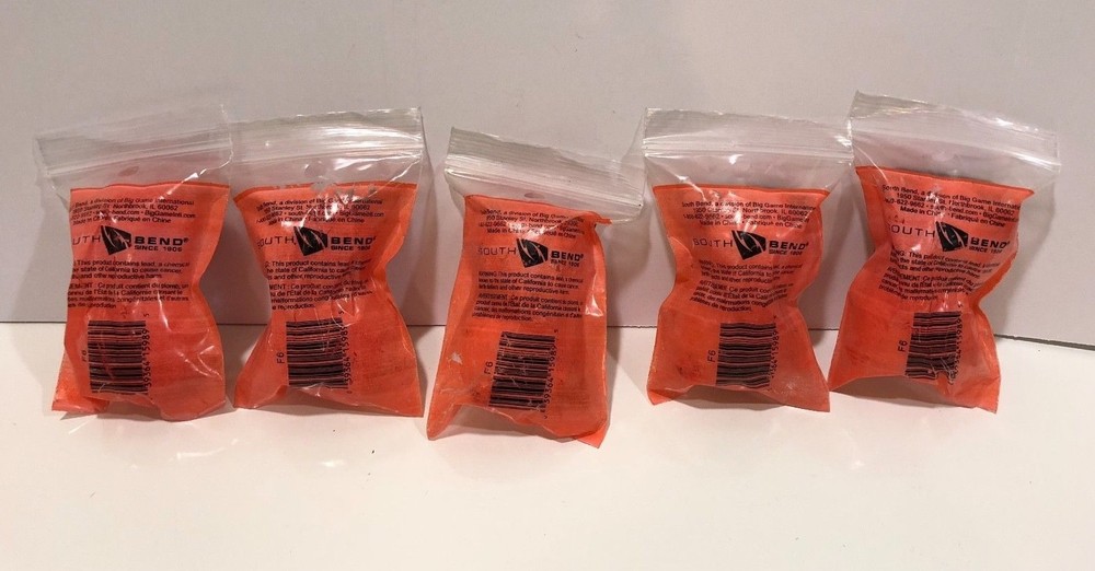 5 - South Bend Push Button Float Red and White 1-1/2" 2 Pack