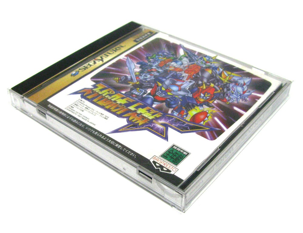 25x SEGA SATURN JAPAN OVERSIZED CD GAME CASE - CLEAR PROTECTIVE BOX PROTECTOR