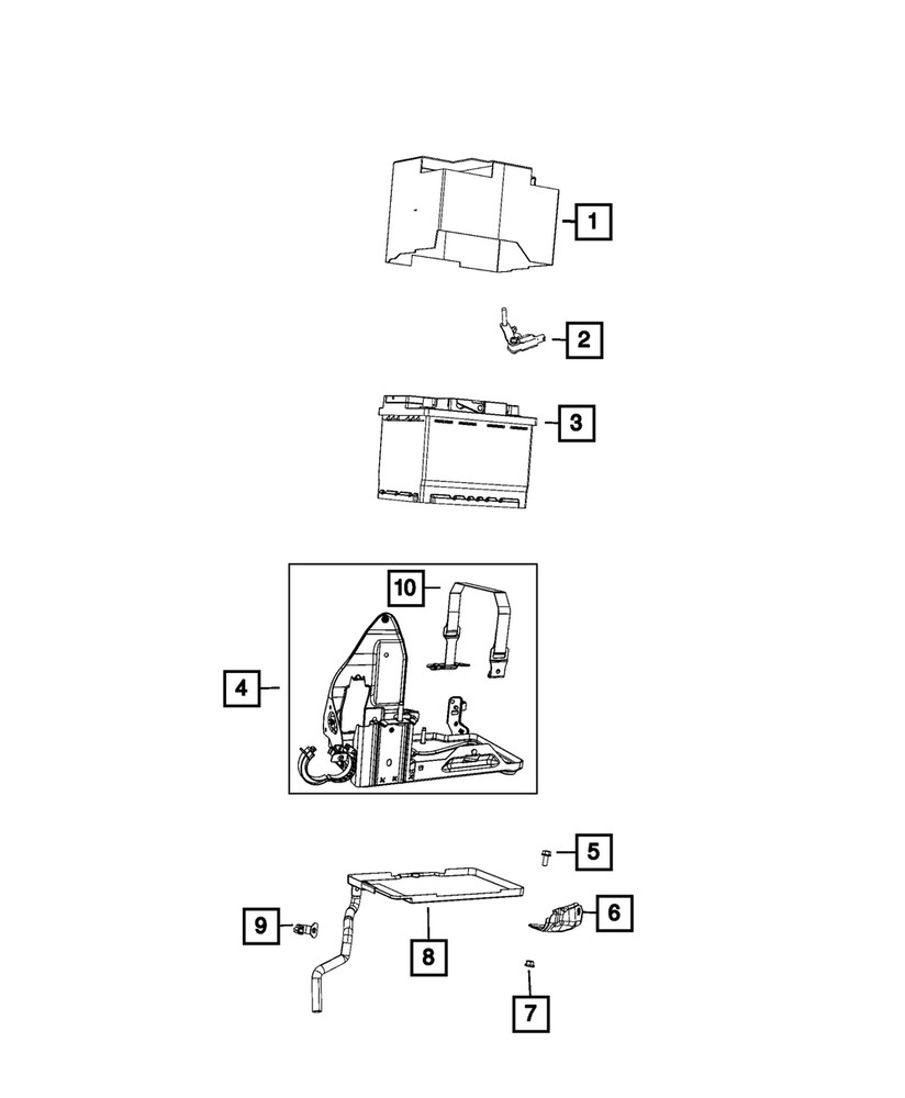 Genuine Mopar Battery Pan 68370874AA