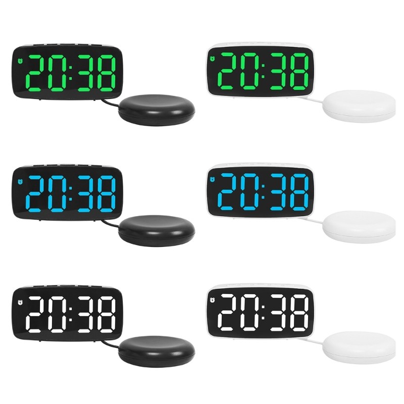 Modern Digital Alarm ClockTemperature Display Adjustment Brightness Room Clock