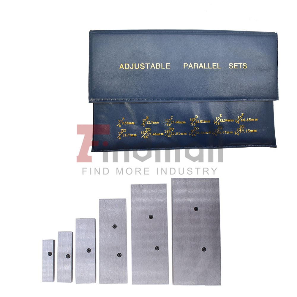 6Pcs High Precision Adjustable Parallel 3/8" - 2-1/4" Set For inspection etc