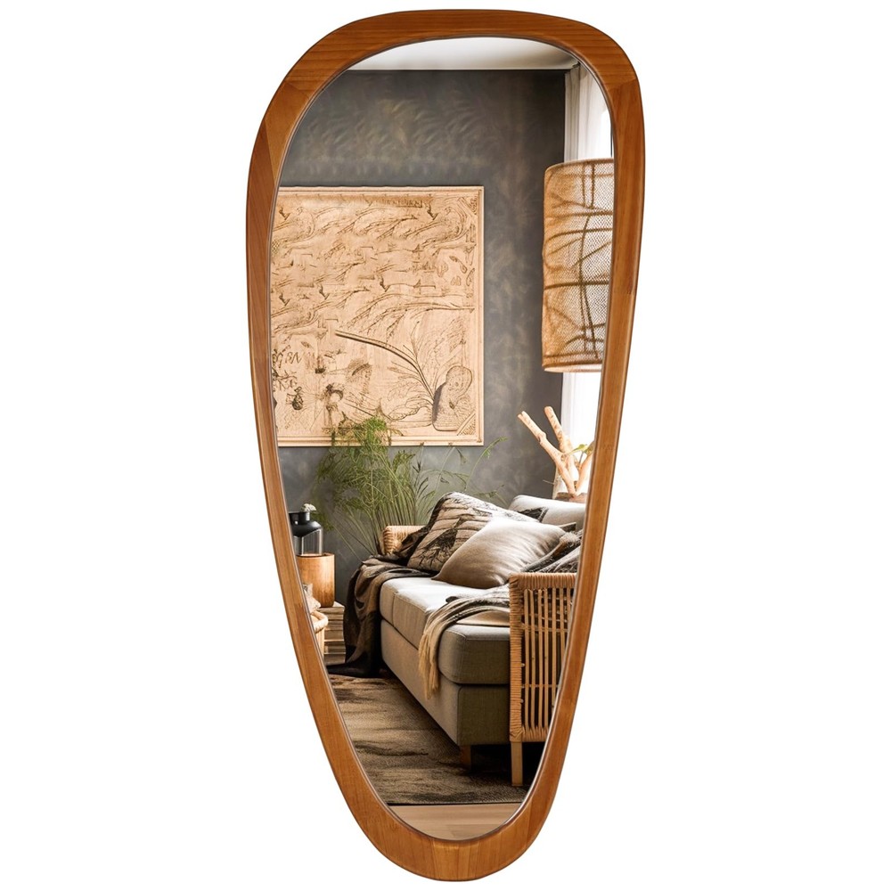 Asymmetrical Mirror, Irregular Mirror Full Length, Boho Wall Mirrors Decorati...