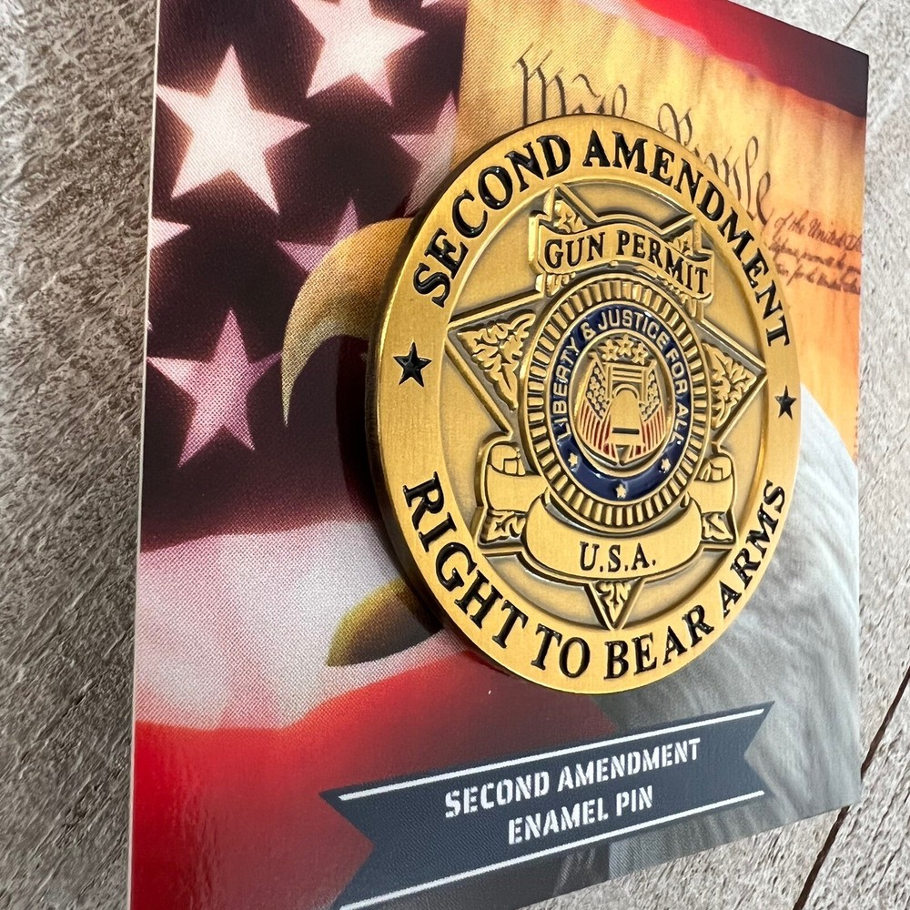 Second Amendment Pin - Right To Bear Arms - Gun Permit USA