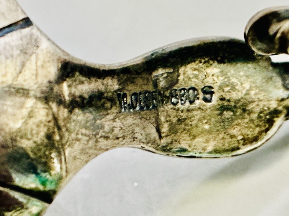 Two Mid-Century Norwegian 830 Silver Caddy Spoons