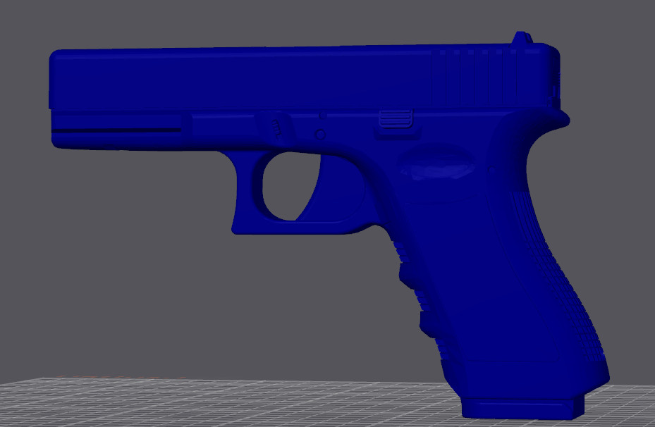 Full-Size Solid Training Pistol — Inert Drill Replica