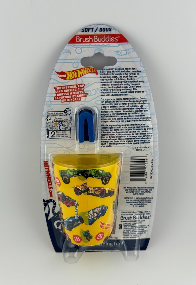 HOT WHEELS Toothbrush (Soft), Cap & Cup Set