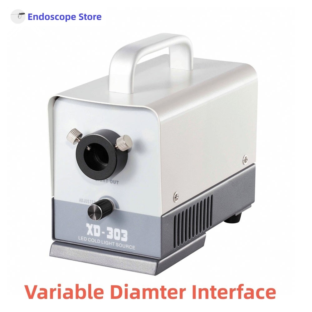 Mini Medical LED Microscope Handheld Cold Light Source Variable Interface