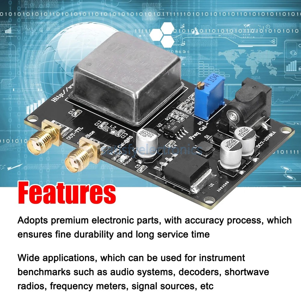 1PCS 10MHz Frequency Standard Module Adjustable Oscillator Module OCXO