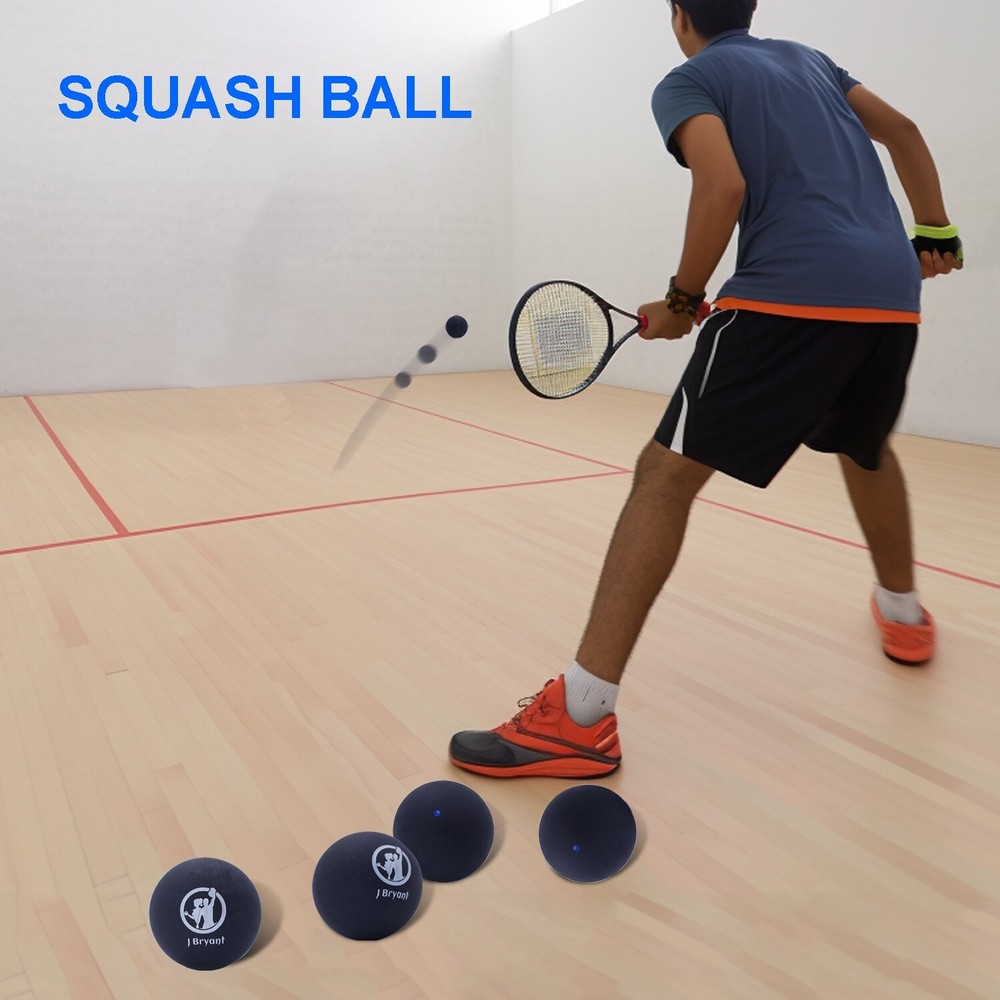 Squash Balls 4 Pack Single Blue Dot Rubber Squash Ball for Beginners Training