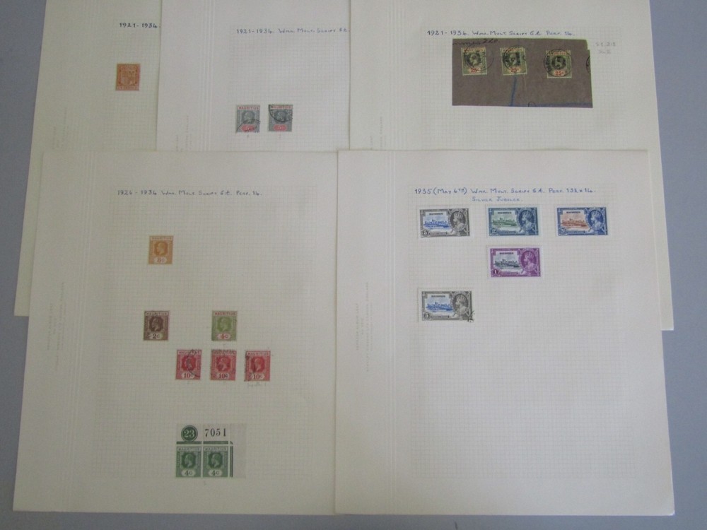 MAURITIUS Collection on leaves mint and used including useful content - 5437