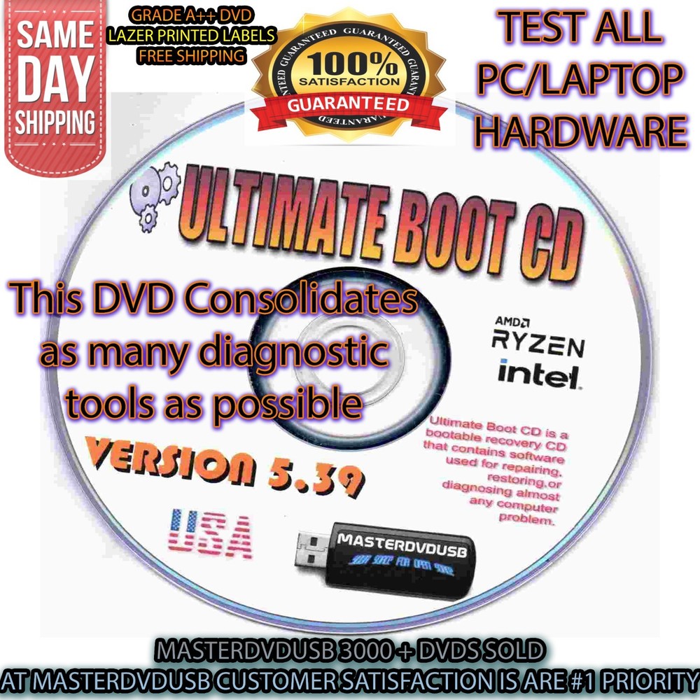 Ultimate Boot CD (UBCD) Latest Version - PC Diagnostic & Repair Tools - 32/64BIT