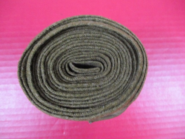 WWI US Army AEF Wool Puttees or Leggins Single - Wool Leg Wrappings - NICE