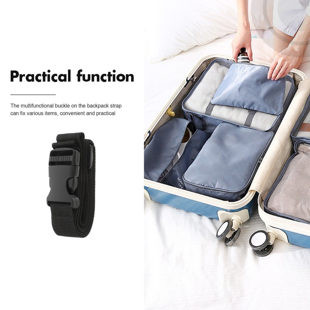Fast Release Buckle Utility Strap Adjustable Backpack Attachment to Luggage