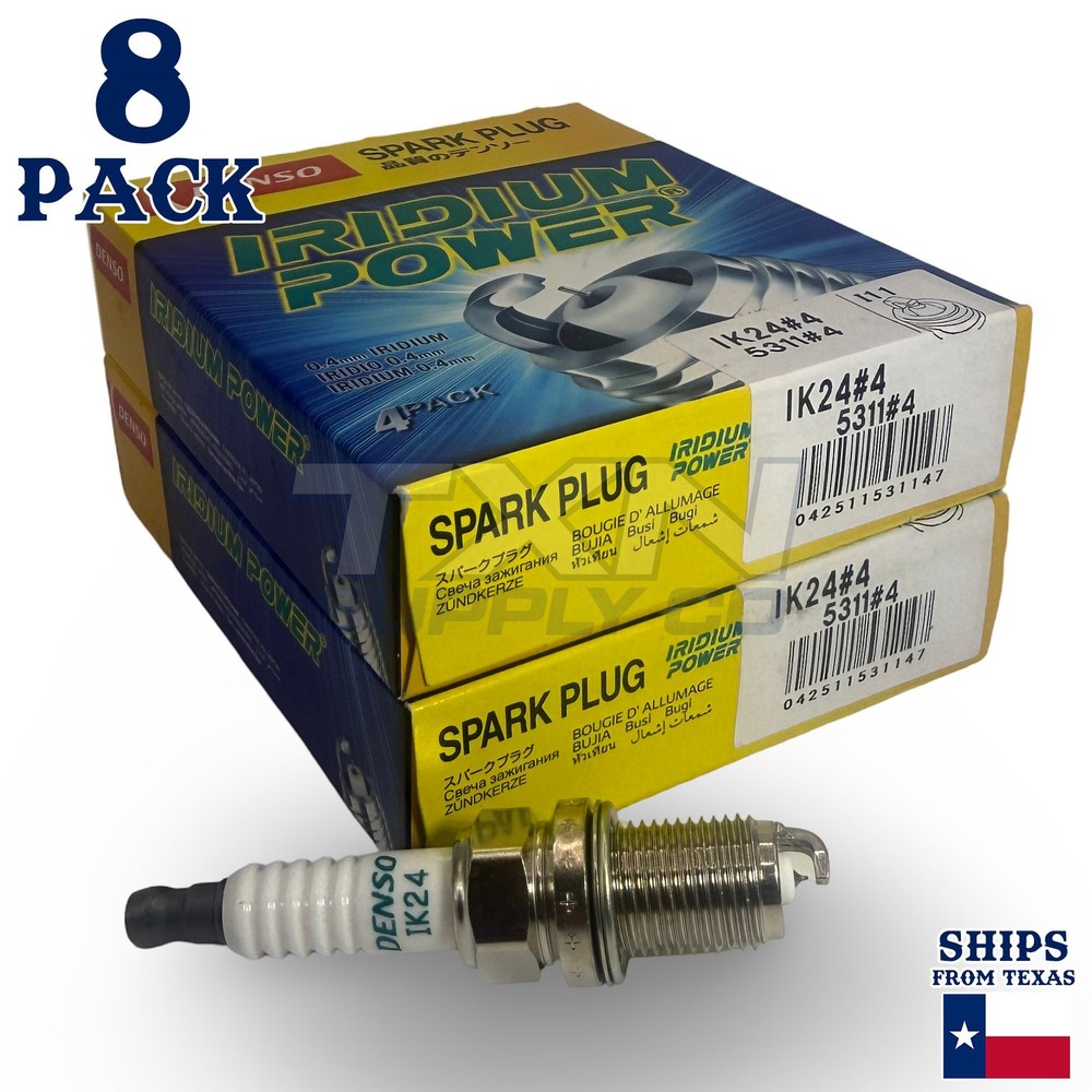 8 Pack Denso 5311 Iridium Power Spark PlugsÂ IK24